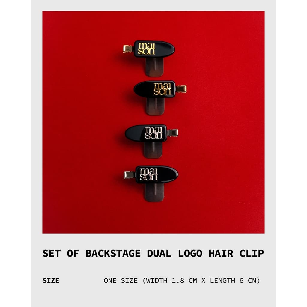 maison KEEPS | Set of Backstage Dual Logo Hair Clip | กิ๊บติดผม รูปที่ 2