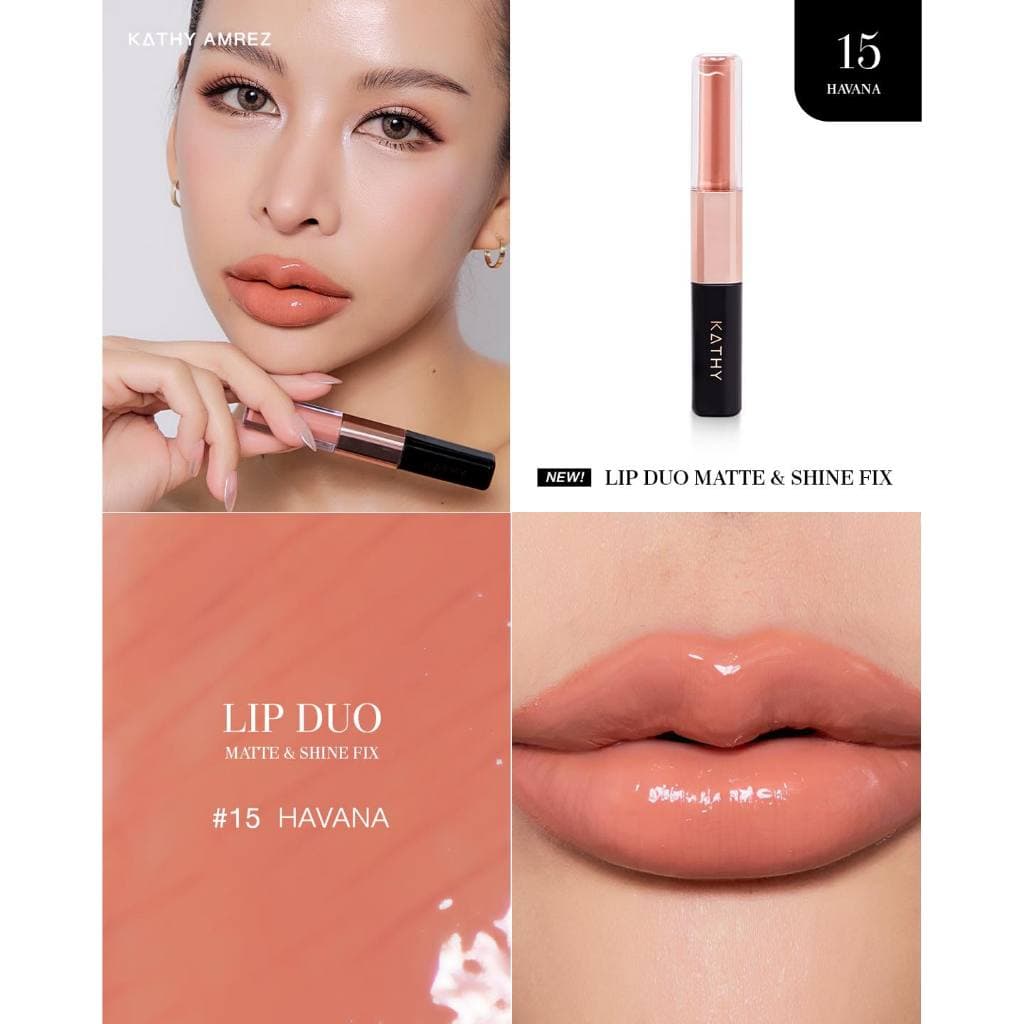 Beauty-Siam แท้ทั้งร้าน !! รุ่นใหม่ล่าสุด KATHY AMREZ Lip Duo Matte & Shine Fix รูปที่ 6