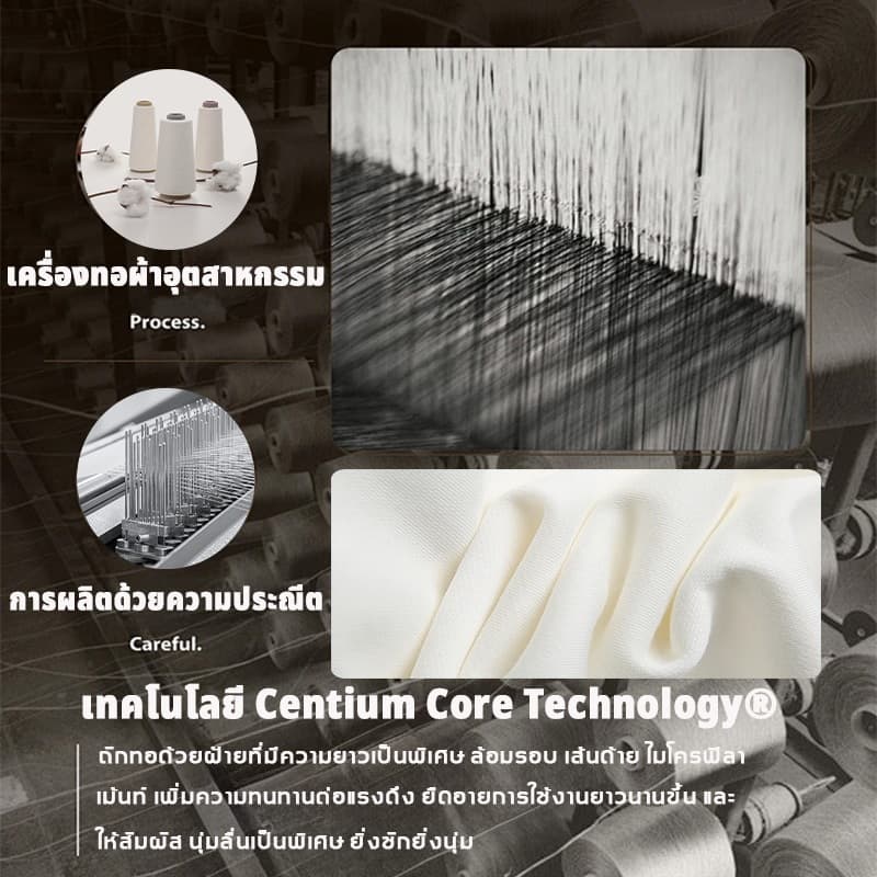 Baan Minimal ปลอกผ้านวมสีขาวล้วน แต่งลายริ้ว 350 เส้นด้าย นุ่ม ระบายอากาศดี สไตล์มินิมอลสแกนดิเนเวีย 5/6/7/8ฟุต รูปที่ 9