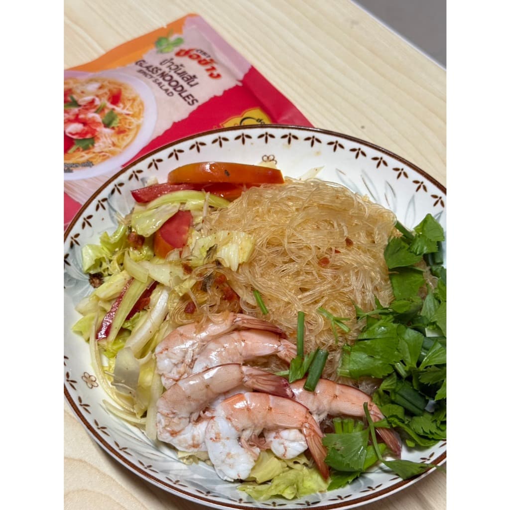 ยำวุ้นเส้น ตราชอช้าง 1ซอง ยำวุ้นเส้นพร้อมทาน เส้นเหนียวนุ่ม น้ำยำแซ่บซี๊ด รูปที่ 7