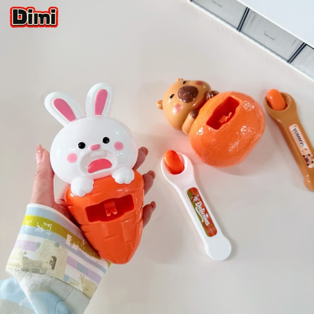 ของเล่นป้อนอาหารลายกระต่ายน่ารัก สำหรับเด็กผู้หญิงผู้ชาย คุณภาพดี สำหรับเด็กเสริมพัฒนาการจินตนาการ ของขวัญ รูปที่ 1