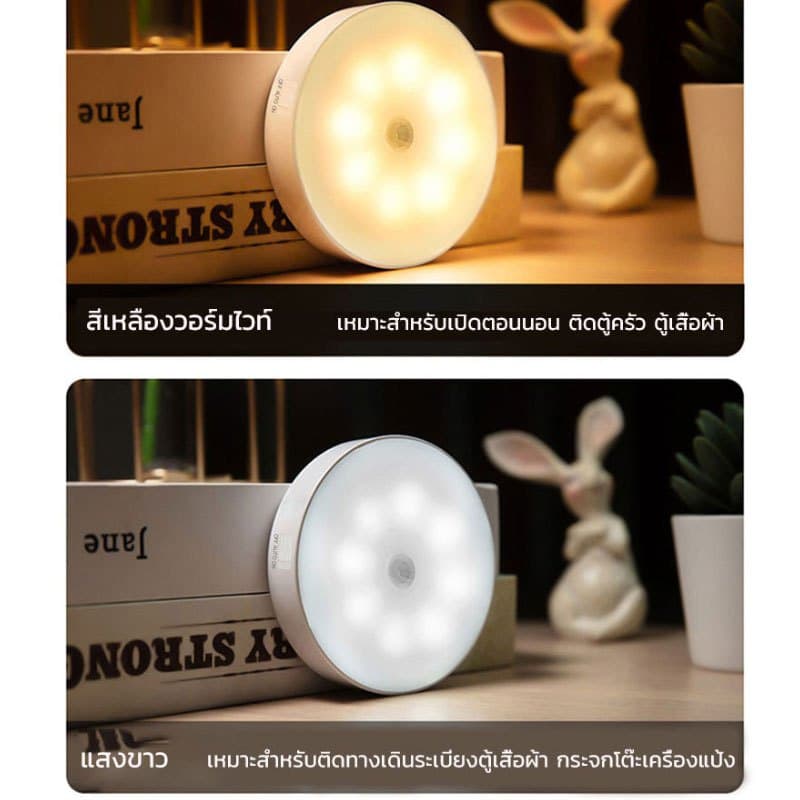 MODI ไฟเซ็นเซอร์ แสงขาว แสงวอร์ม 300mAh ตรวจจับการเคลื่อนไหว ไฟอ่านหนังสือ ไฟตั้งโต๊ะ LED รูปที่ 6