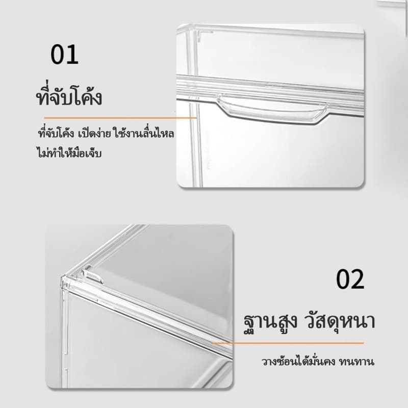 กล่องเก็บขวดนมเด็ก กล่องเก็บของใช้เด็ก 4 ชั้นความจุขนาดใหญ่ กันฝุ่นพร้อมฝาปิด รูปที่ 7