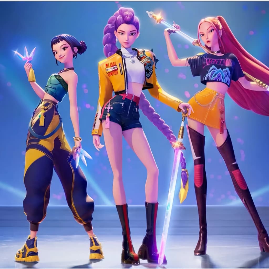 สินค้าจุด/ชุดสูทคอสเพลย์เด็ก แอนิเมชั่นKPOP DEMON HUNTERS RUMI ZOEY MIRA มหกรรมอะนิเมะ/เสื้อฮู้ดซิป รูปที่ 8