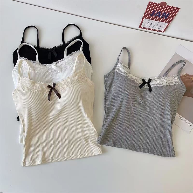 ฤดูร้อนเลดี้ Halter เสื้อกั๊กสไตล์เกาหลีอารมณ์สบาย ๆ บางพอดีผ้าฝ้ายสั้นด้านบนกับแผ่นหน้าอก รูปที่ 2