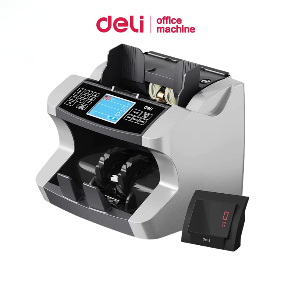 Deli เครื่อง​นับ​แบงค์​ เครื่องนับธนบัตร 4 ระบบ นับเร็วละแม่นยำ ใช้งานง่าย​ Bill Counter รูปที่ 1