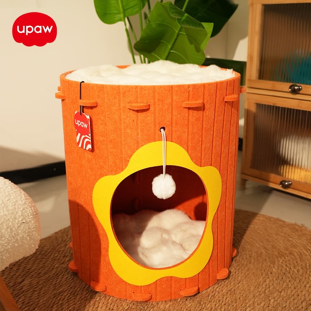 บ้านแมวขนาดใหญ่ ที่นอนแมว ที่นอนสัตว์เลี้ยง บ้านสัตว์เลี้ยง DIY รังแมว 2 in1 โพสต์ลับเล็บแมว เตียงแมว รูปที่ 9