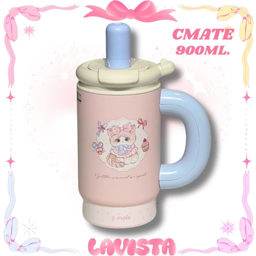 CMATE แก้วน้ำเก็บความเย็น"เคลือบเซรามิก" ลายสุดCUTE รูปที่ 5