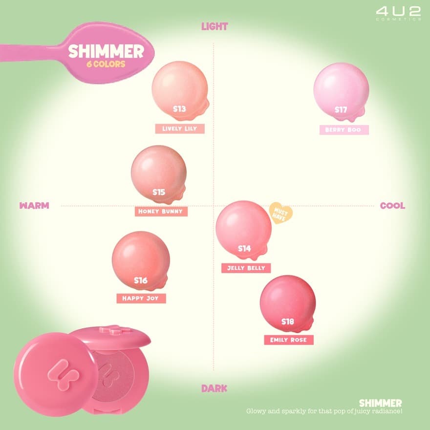 4U2 BLUSH ON SHIMMER 3.1g. 13-18 รูปที่ 3