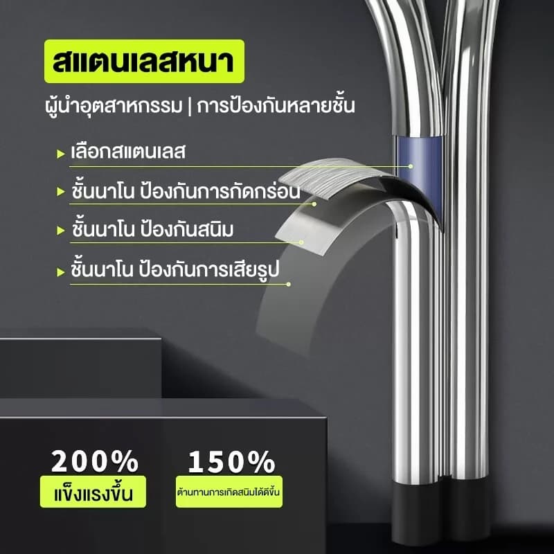 มั่นคงและทนทานCOS เก้าอี้สแตนเลส เก้าอี้ทรงกลม เก้าอี้กลมสี่ขา ขาคู่ไม่สั่นไหว แข็งแรง นั่งสบาย รูปที่ 3