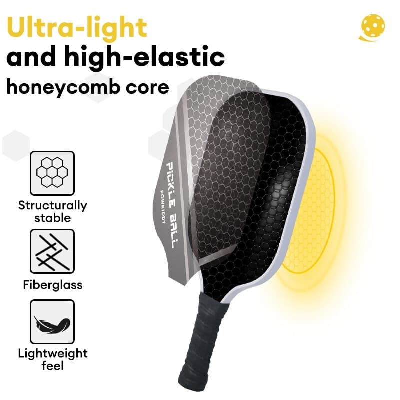 จัดส่งรวดเร็ว 2ไม้+4ลูก+กระเป๋า ไฟเบอร์กลาส+PP honeycomb น้ำหนักเบา 225g รูปที่ 2