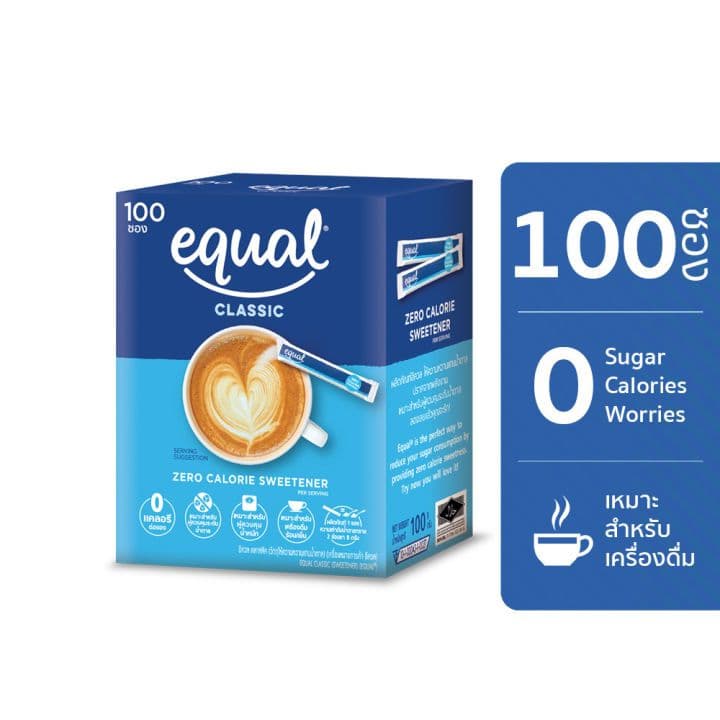 อิควล สารให้ความหวานแทนน้ำตาล 100 ก. แพ็ค 100 ซอง แถม กล่องด้วยจ้า EQUA Sweetener รูปที่ 2