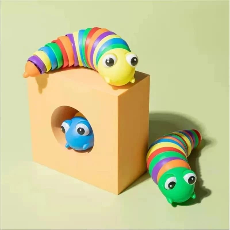 YUNLEO Toy สำหรับเด็ก ของเล่นแมลงเซ็นเซอร์กดสุดน่ากด ของเล่นหนอนผีเสื้อ 3D บีบอัดคลายเครียด รูปที่ 7