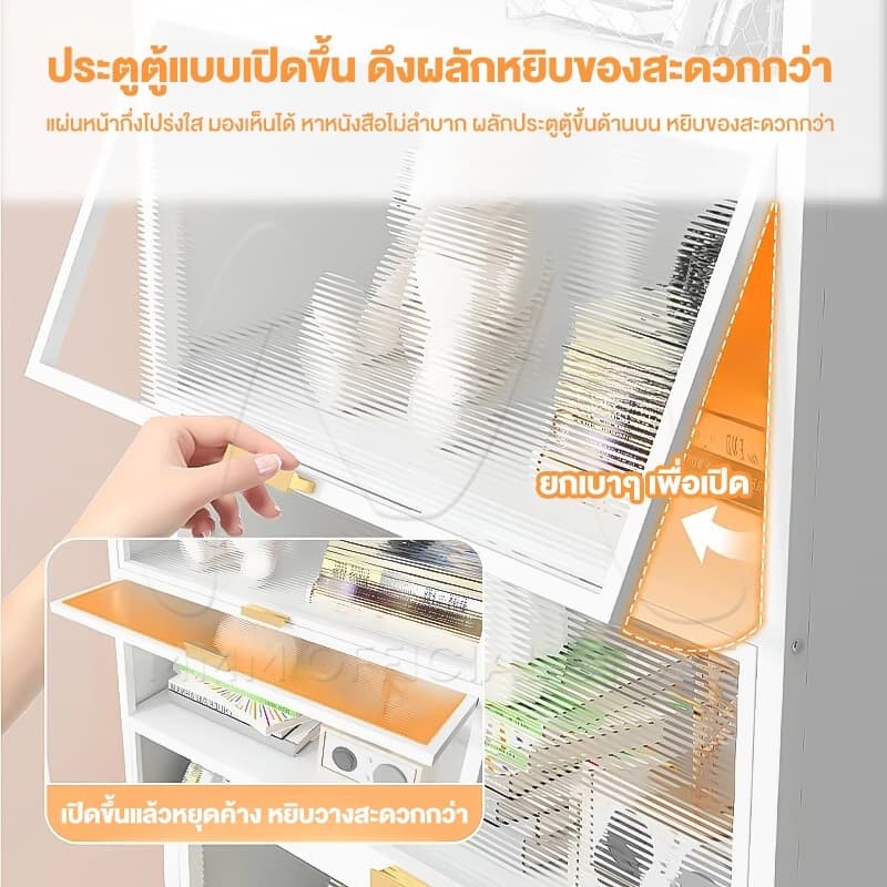 MMM ตู้เก็บของ กันฝุ่น กันแมลง 3/4/5/6ชั้น เหล็กคาร์บอน ประตูอะคริลิคใส เก็บจานชาม กันน้ำ ไม่เป็นสนิม รูปที่ 4