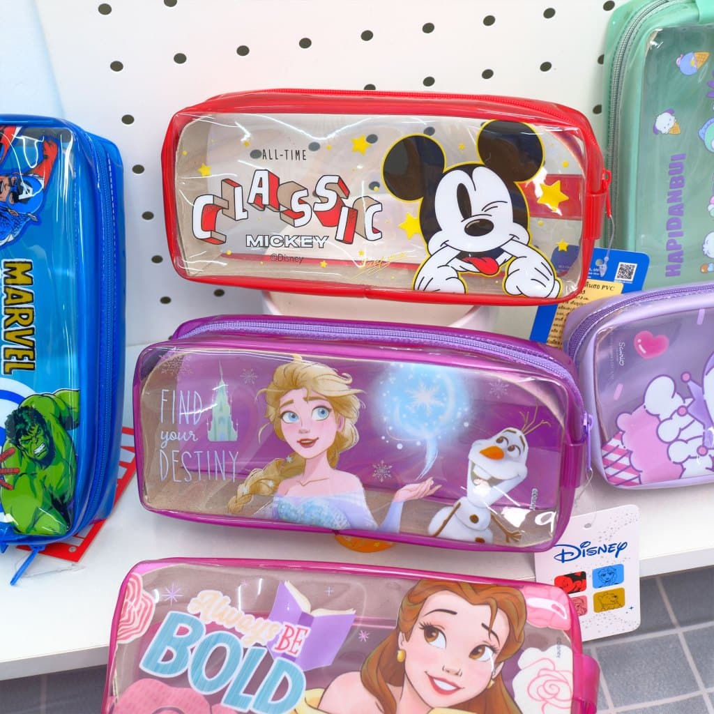 กระเป๋าดินสอ PVC กันน้ำ ใส ลายการ์ตูน Disney และ Sanrio - สินค้าลิขสิทธิ์แท้ รูปที่ 5
