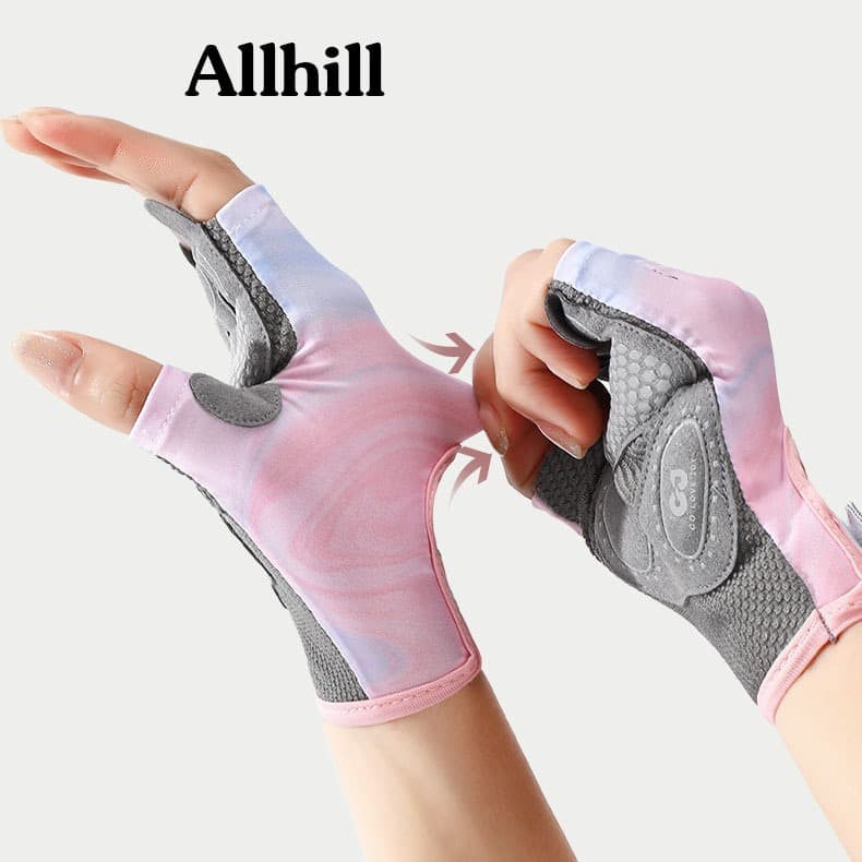 ถุงมือยกน้ําหนัก ถุงมือกีฬา กันลื่น ระบายอากาศได้ดี ทนต่อการเสียดสี เหมาะกับใส่ออกกําลังกาย เล่นโยคะกลางแจ้ง รูปที่ 9
