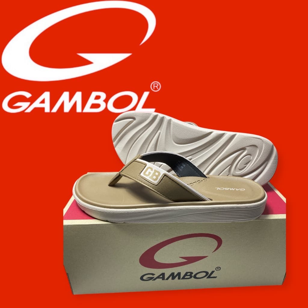GAMBOLรองเท้าแตะหนีบรุ่นGM41145siez40-44สีดำ/ครีม/น้ำตาล/เทาเข้ม รูปที่ 8