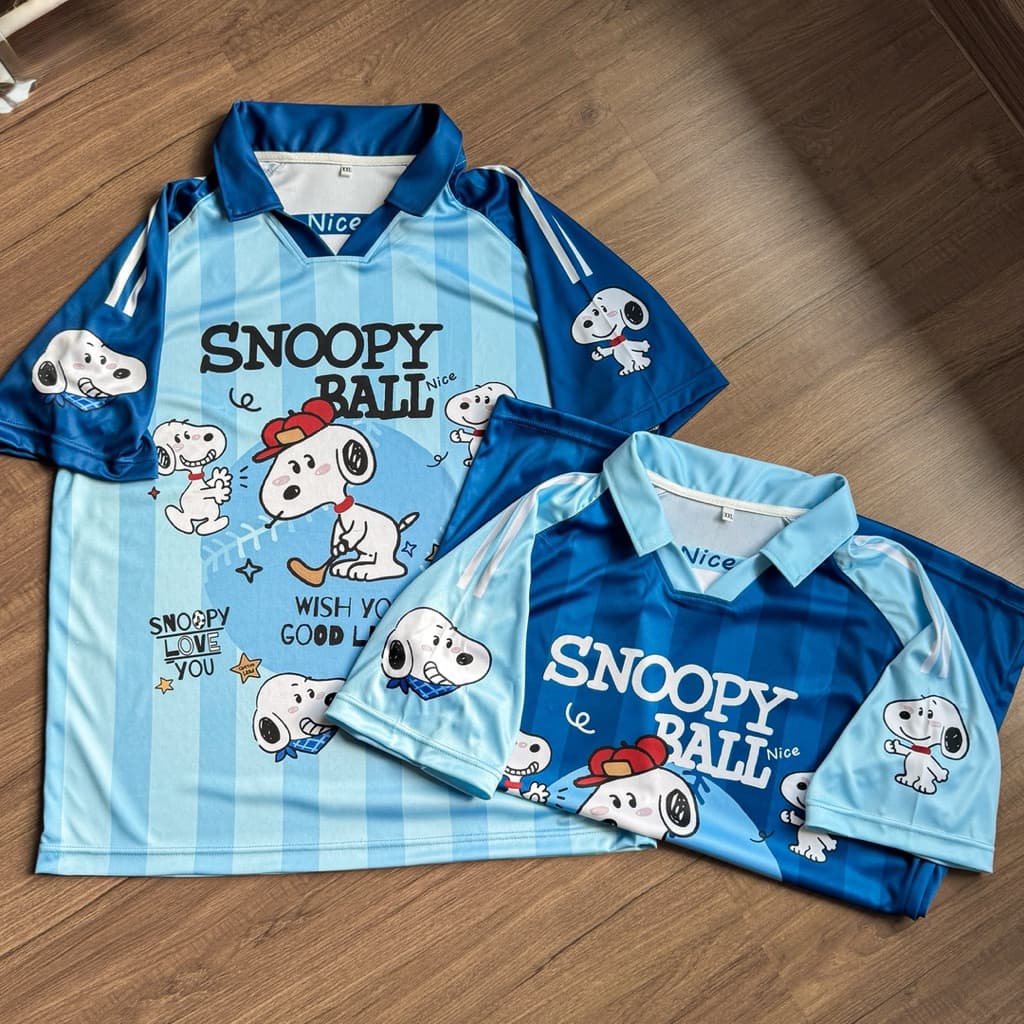 เสื้อยืดโอเวอร์ไซส์ Jersey ลายสนูปปี้ QL รูปที่ 2