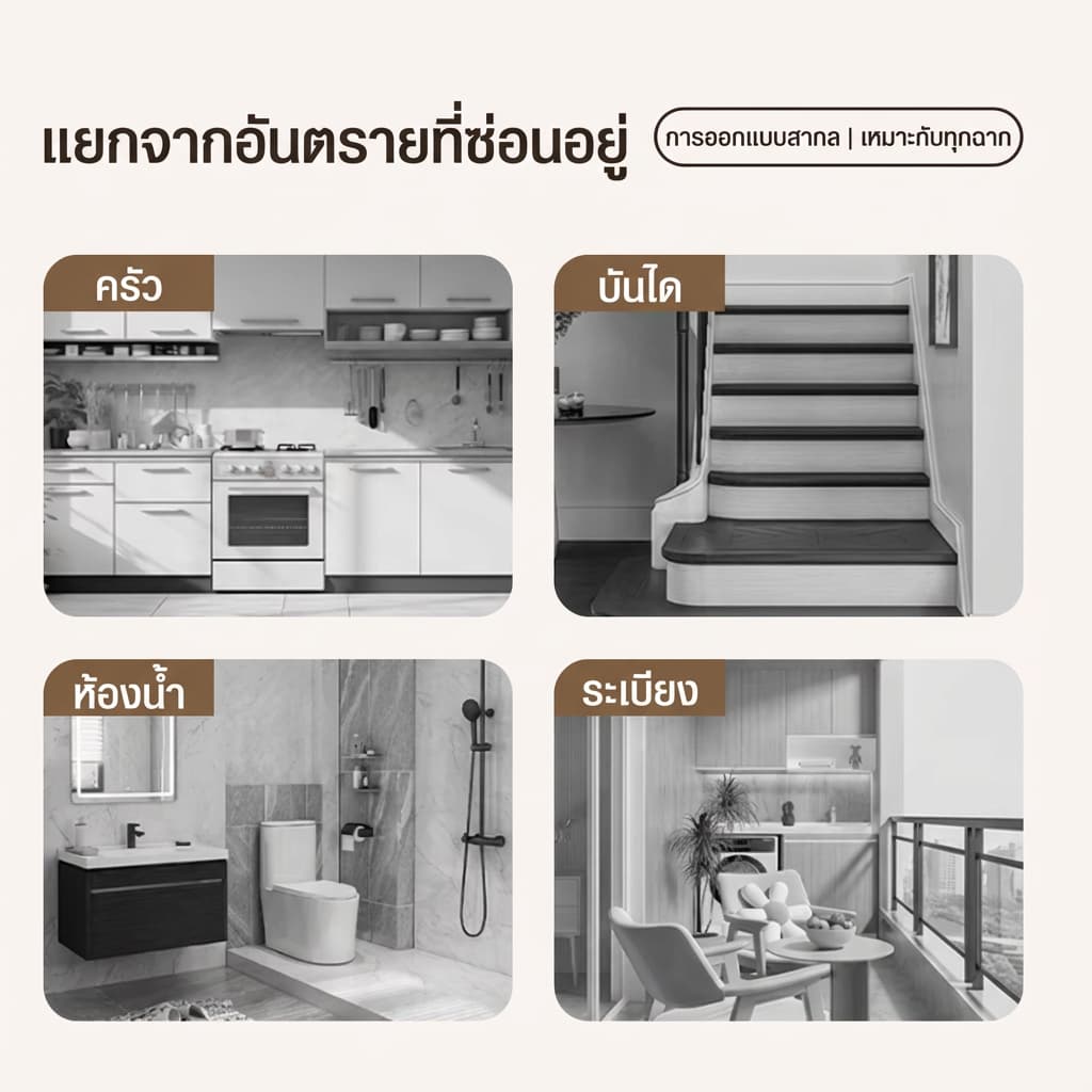 ที่กั้นเด็ก ที่กั้นบันได ประตูกั้นเด็ก ประตูกั้นบันได ประตูกั้นสัตว์เลี้ยง ไม่ต้องเจาะ รูปที่ 9