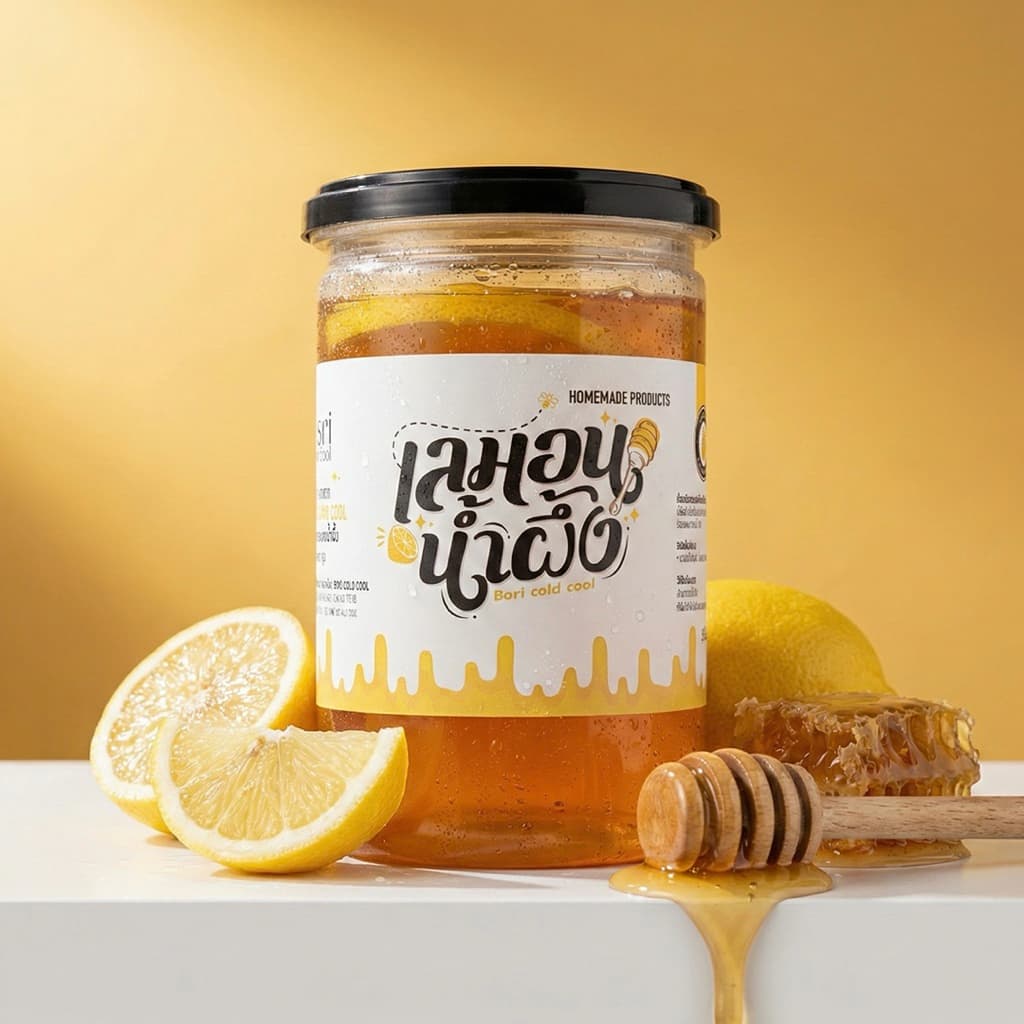 เลมอนดองน้ำผึ้ง Lemon Honey สูตรไม่มีน้ำตาล ขนาด 590 ml รูปที่ 2
