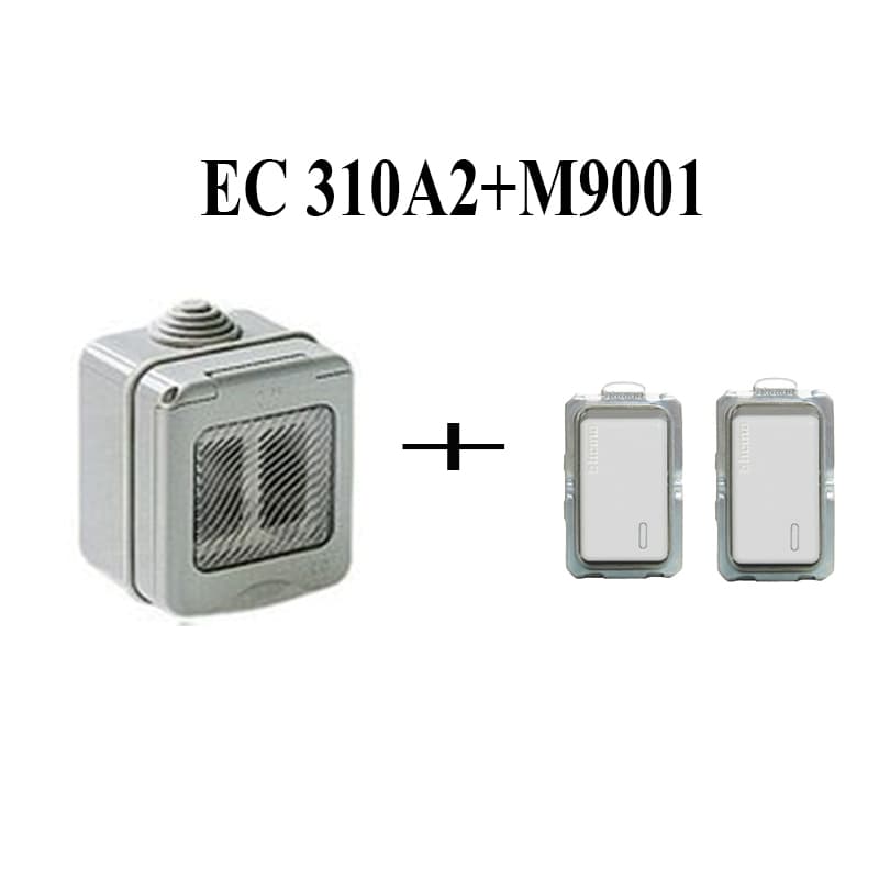 SET บ๊อกซ์กันน้ำ+สวิทซ์บีทิชีโน M9001 สีขาว+บ๊อกกันน้ำ2ช่อง รูปที่ 3
