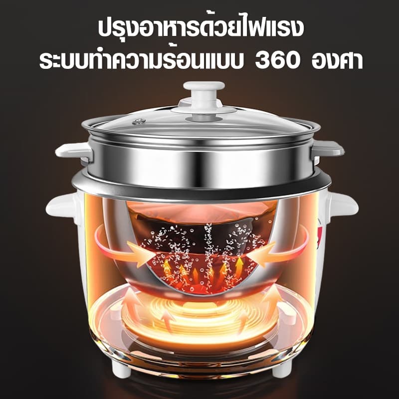 Sika หม้อหุงข้าวขนาด 1-4 ลิตร, หม้อหุงข้าวเคลือบสารกันติด, หม้อหุงข้าวความจุสูง, หม้อหุงข้าวขนาดเล็กอเนกประสงค์ รูปที่ 4