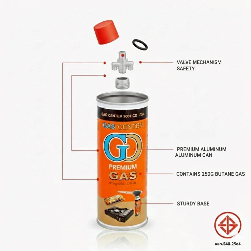 แก๊สกระป๋อง Gas Center ขนาดใหญ่520ML รูปที่ 3
