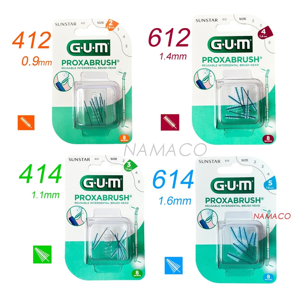 Gum แปรงซอกฟัน Proxabrush Classic Interdental brush handle #625 แปรงซอกฟัน refill#414/614/412/612 รูปที่ 2