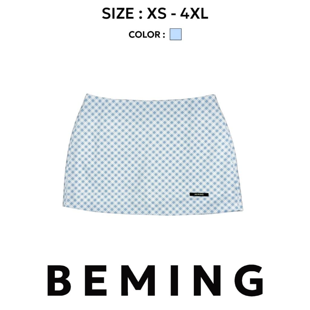 Bemingskirt081 -Check Mini Skirt – กระโปรงลายตารางที่ใส่ง่ายและใช้ได้ทุกวัน รูปที่ 3
