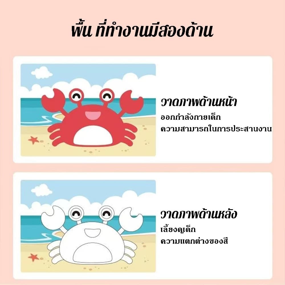EVA สติ๊กเกอร์โฟม DIY โฟมแผ่นนูนมีกาวในตัว ด้านหลังระบายสีได้ ของเล่นศิลปะ เซต 12 แผ่น รูปที่ 9