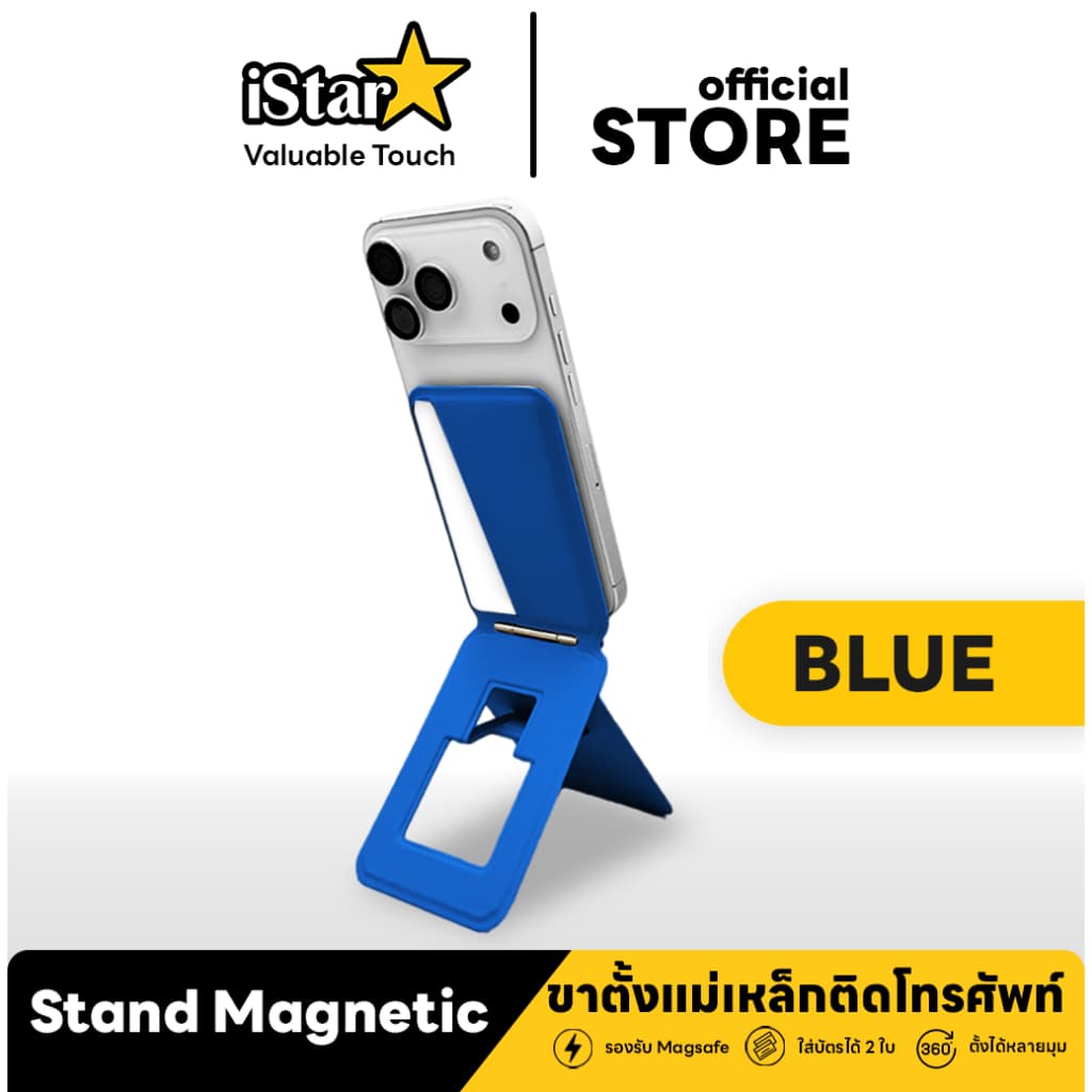 ซองใส่บัตรแบบหนัง Premium ใส่บัตรได้ 2 ใบ ตั้งพับเก็บได้ สำหรับโทรศัพท์ หรือ เคสแม่เหล็ก รูปที่ 6