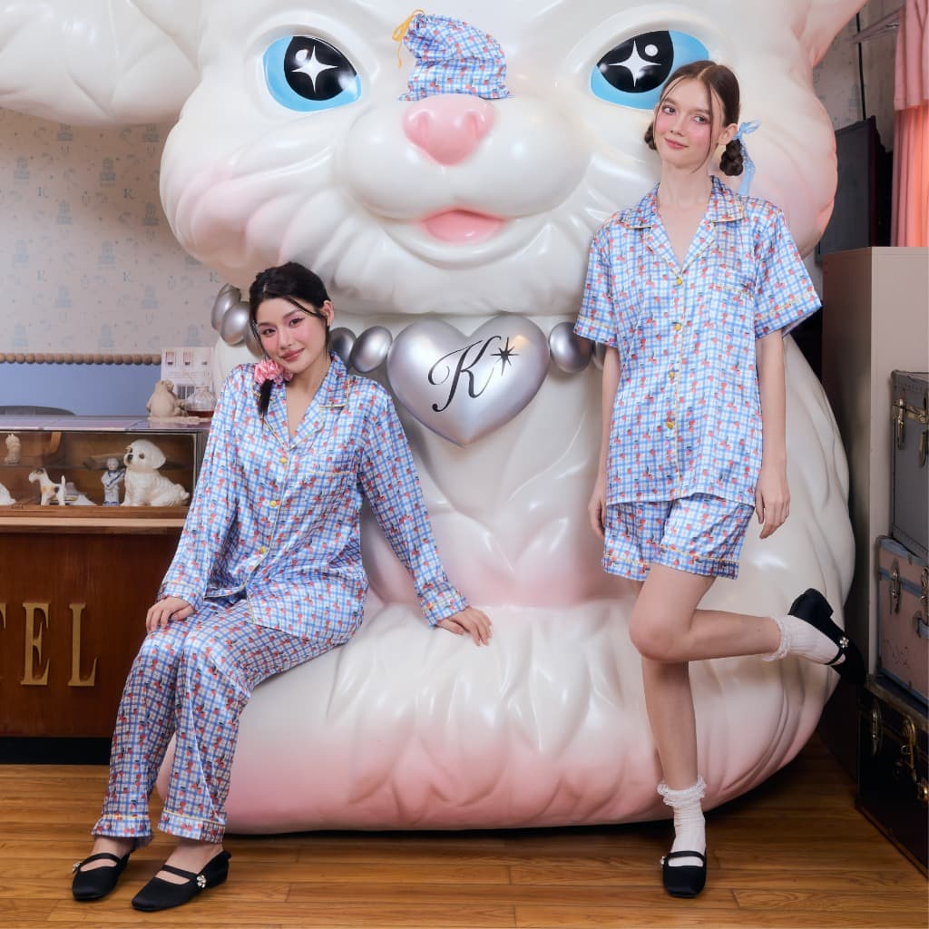 ชุดนอน Plussize ผ้าซาติน Vana ไซส์ใหญ่ 4XL หลับดี นุ่มเย็นสบาย | ชุดนอน เสื้อ กางเกง รูปที่ 4