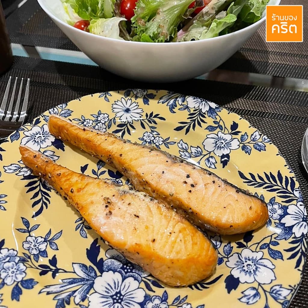 DUO2 เนื้อแซลมอน นอร์เวย์ ไร้ก้าง 5 ชิ้น + เนื้อวัวออส Grain Fed 270 วัน 1 ชิ้น - ร้านของคริต ชาคริต แย้มนาม - แซลมอน รูปที่ 7