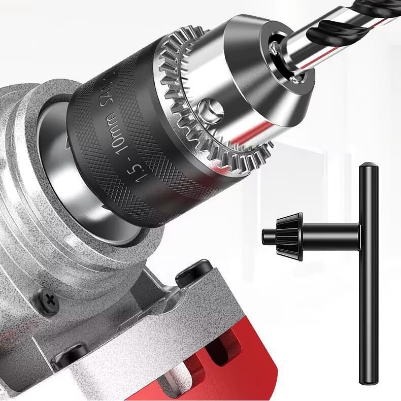 YP-572 หัวแปลงเครื่องเจียร 100 เป็นสว่าน จับดอก 1.5-10mm หัวจับ 3 จับ เหล็กคาร์บอนสูง แถมประแจ รูปที่ 5