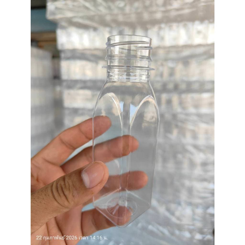 ขวด PET ทรงตัดเหลี่ยม 120ml แพ็ค พร้อมฝา รูปที่ 5