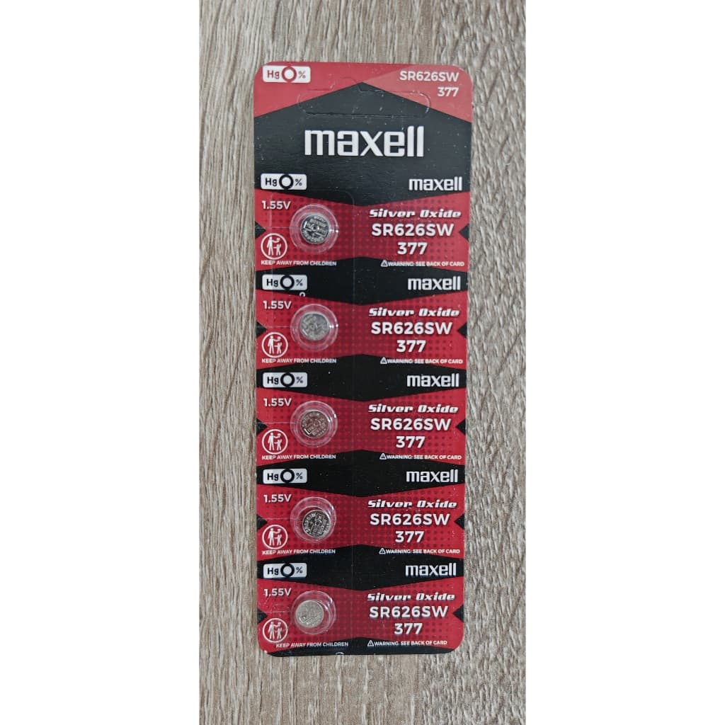 ถ่านนาฬิกา Maxell 377 SR626SW ของแท้ ถ่านกระดุม 1.55V รูปที่ 1
