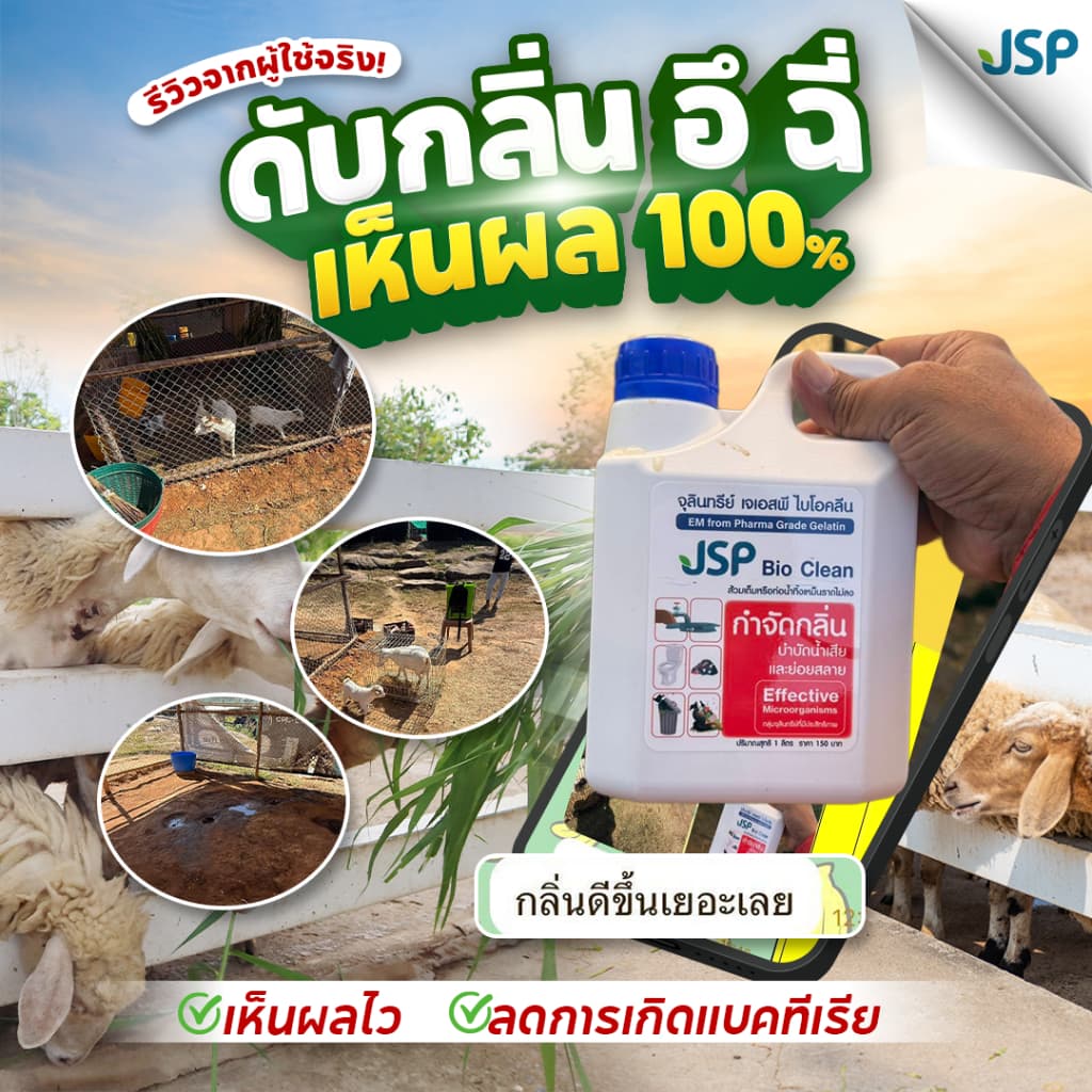 JSP Bio Clean เจเอสพี ไบโอคลีน 1 ลิตร จุลินทรีย์เข้มข้นประสิทธิภาพสูง ช่วยดับกลิ่นเหม็น รูปที่ 6