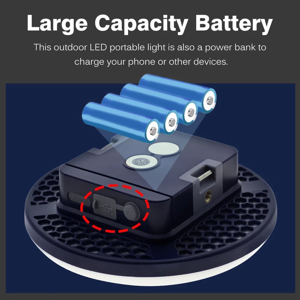 Alisa ไฟโซล่าเซลล์ UFO 30000W สปอตไลท์พกพาโซล่าเซลล์USB ไฟฉุกเฉินในบ้านกันน้ำ สว่างมาก ไฟไฟพกพาอเนกประสง รูปที่ 9
