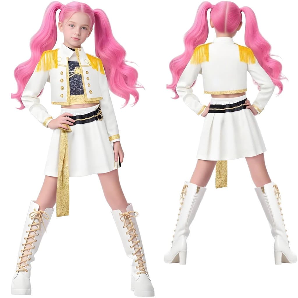 จัดส่งภายใน24ชั่วโมงชุด K-pop Demon Hunters ชุดรูมิ มีร่า มิรา โซอี้ Rumi Mira Zoey คอสเพลย์ ชุดเต้น การแสดง รูปที่ 3