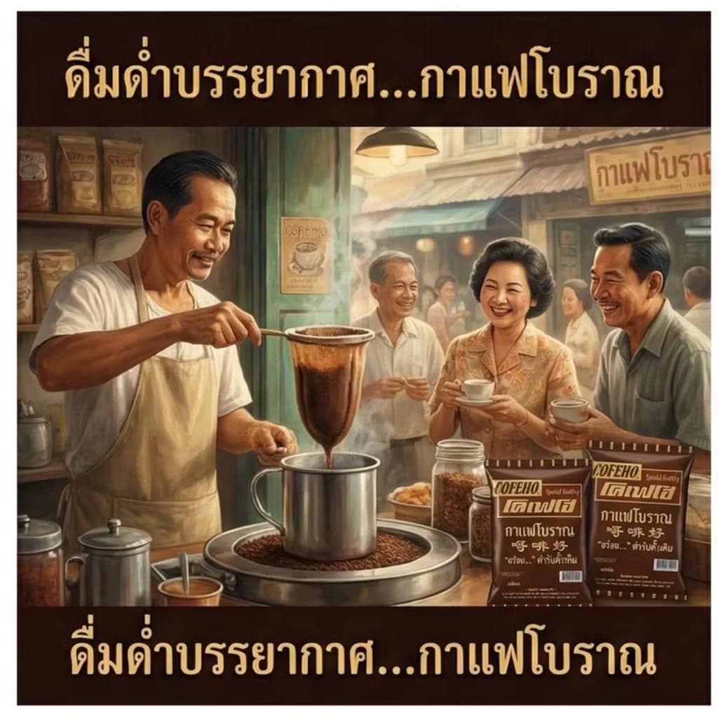 โคเฟโฮกาแฟโบราณขนาดบรรจุ650กรัม*6ถุง/ลัง รูปที่ 6