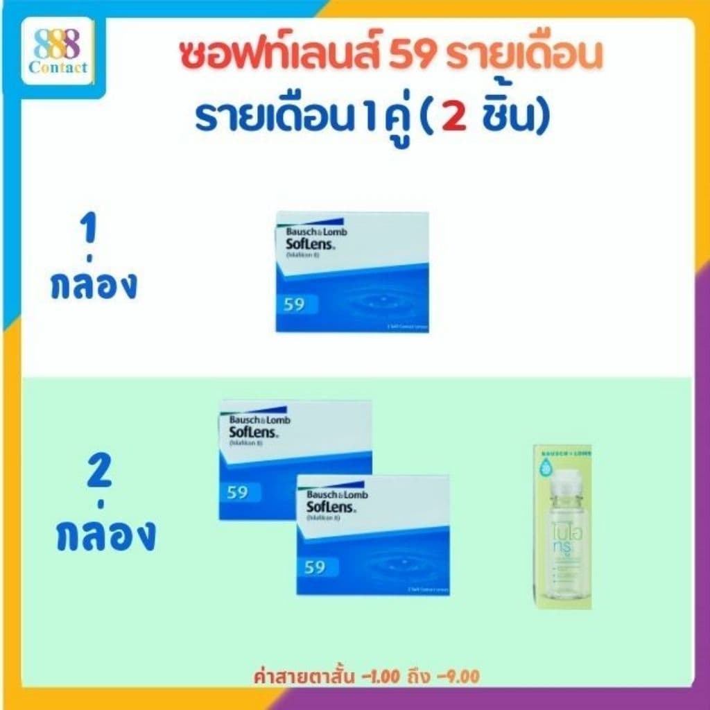 คอนแทคเลนส์รายเดือน Bausch&Lomb Soflens59 รูปที่ 3