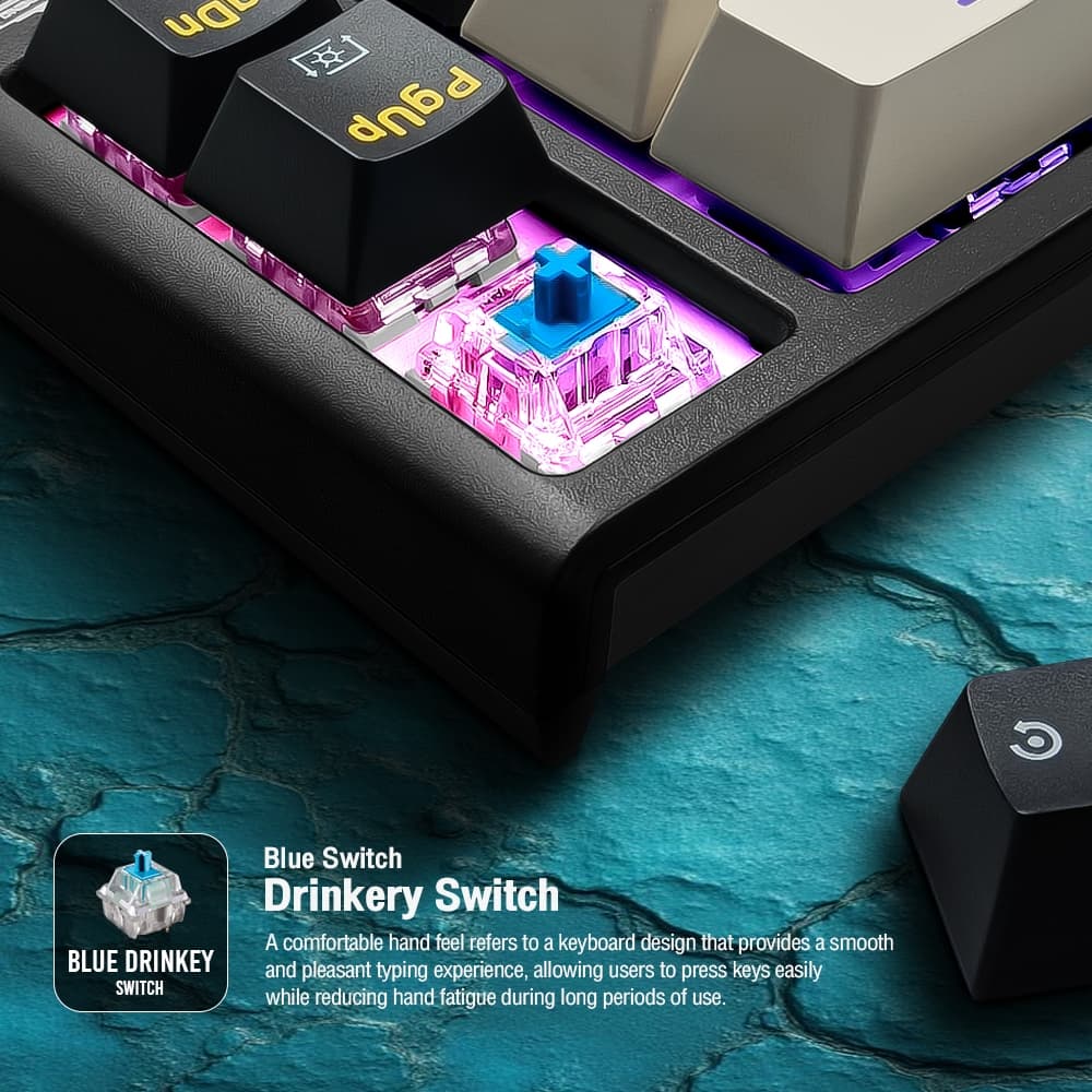 JEDEL WKL103 Mechanical Keyboard 67 Keys TH/EN มี Knob ปรับเสียง Red Switch ไฟRGB 22 โหมด Anti-Ghosting รูปที่ 4