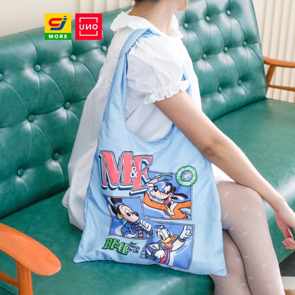 UNO ถุงผ้าพับเก็บ Mickey&Friends ลิขสิทธิ์แท้ รูปที่ 1