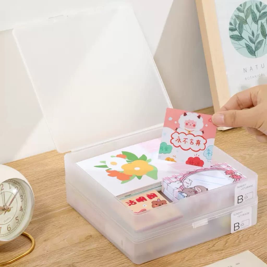 Storage Box – กล่องพลาสติกใสเก็บของจิ๋ว | กล่องนามบัตร การ์ด เครื่องประดับ รูปที่ 3
