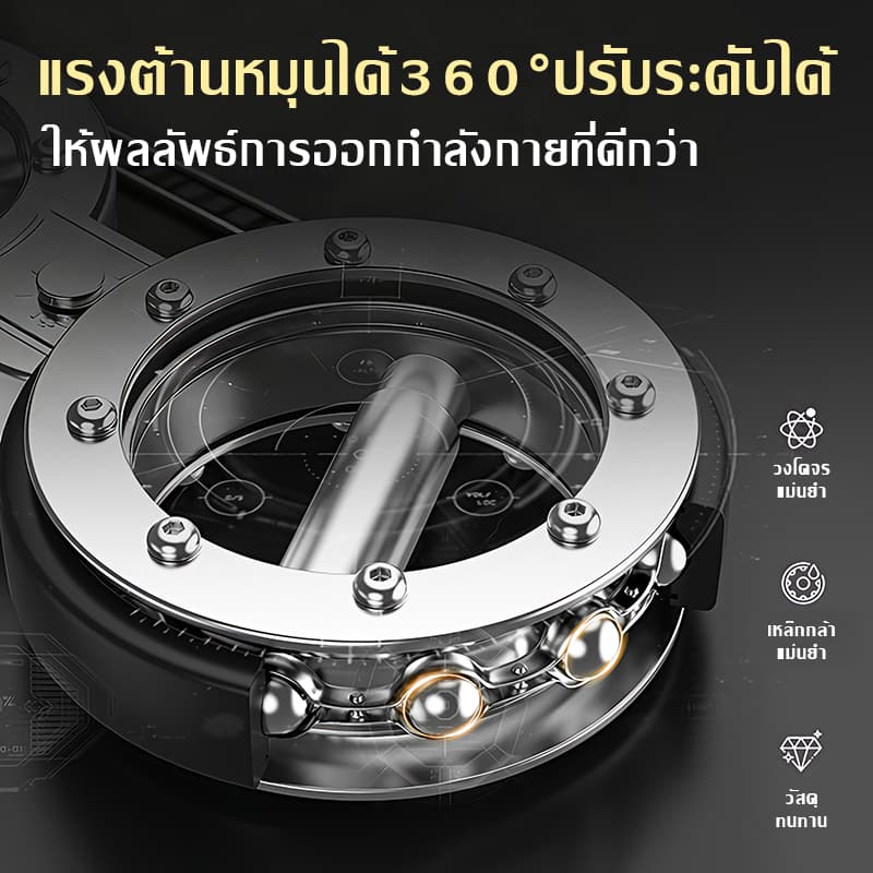 10KG อุปกรณ์ออกกำลังกายข้อมือ กริปเปอร์มือ อุปกรณ์ฟิตเนสสำหรับฝึกแขน, หน้าอก, หลัง และกล้ามเนื้อทั่วร่างกาย รูปที่ 6