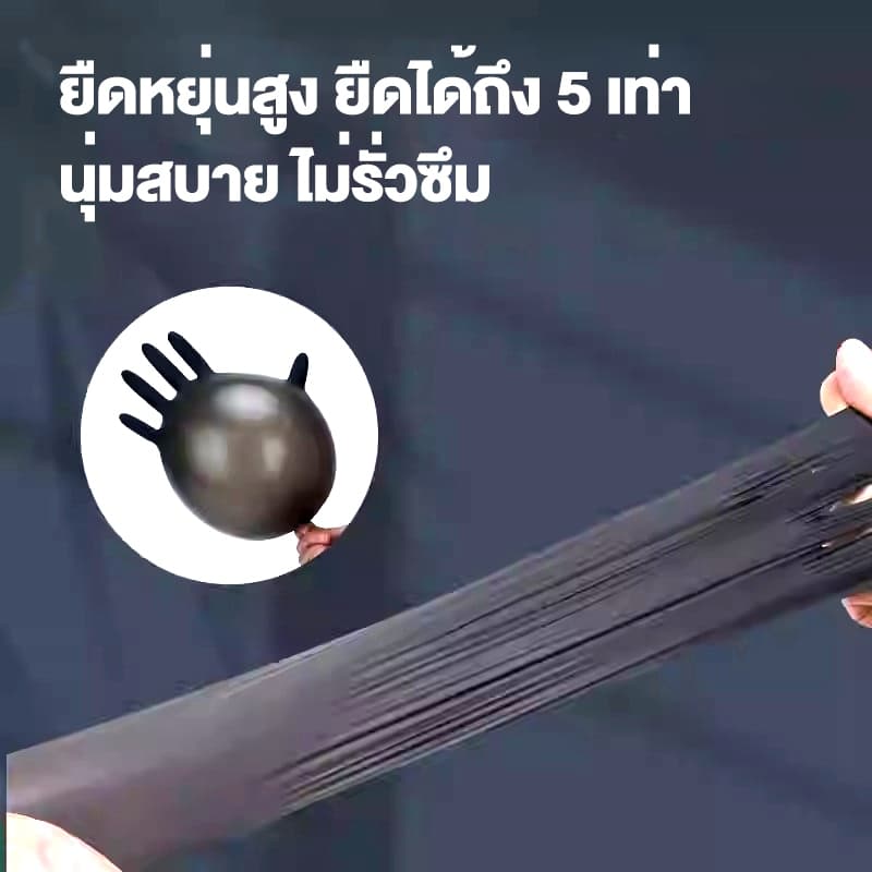 ถุงมือไนตริลสีดำ 100 ชิ้น ไม่มีแป้ง คุณภาพสูง ขนาด S/M/L ไม่เหนียวจนละลาย สวมใส่สบาย รูปที่ 6