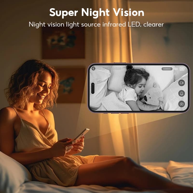 MeeGoo WiFi Indoor Camera 300W กล้องวงจรปิดภายในบ้าน กล้องวงจรปิด กล้องวงจรปิดไร้สาย ใช้แอป VicoHome รูปที่ 6
