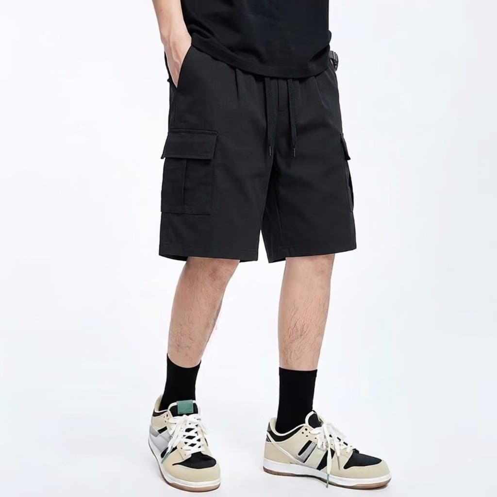 SpinnyHouseกางเกงเดินป่า กางเกงขาสั้น ทรงUNISEX มีไซส์ M-3XL เอวยางยืด กระเป๋าข้าง คาร์โก้ขาสั้น รุ่น เดินป่าขาสั้น รูปที่ 2