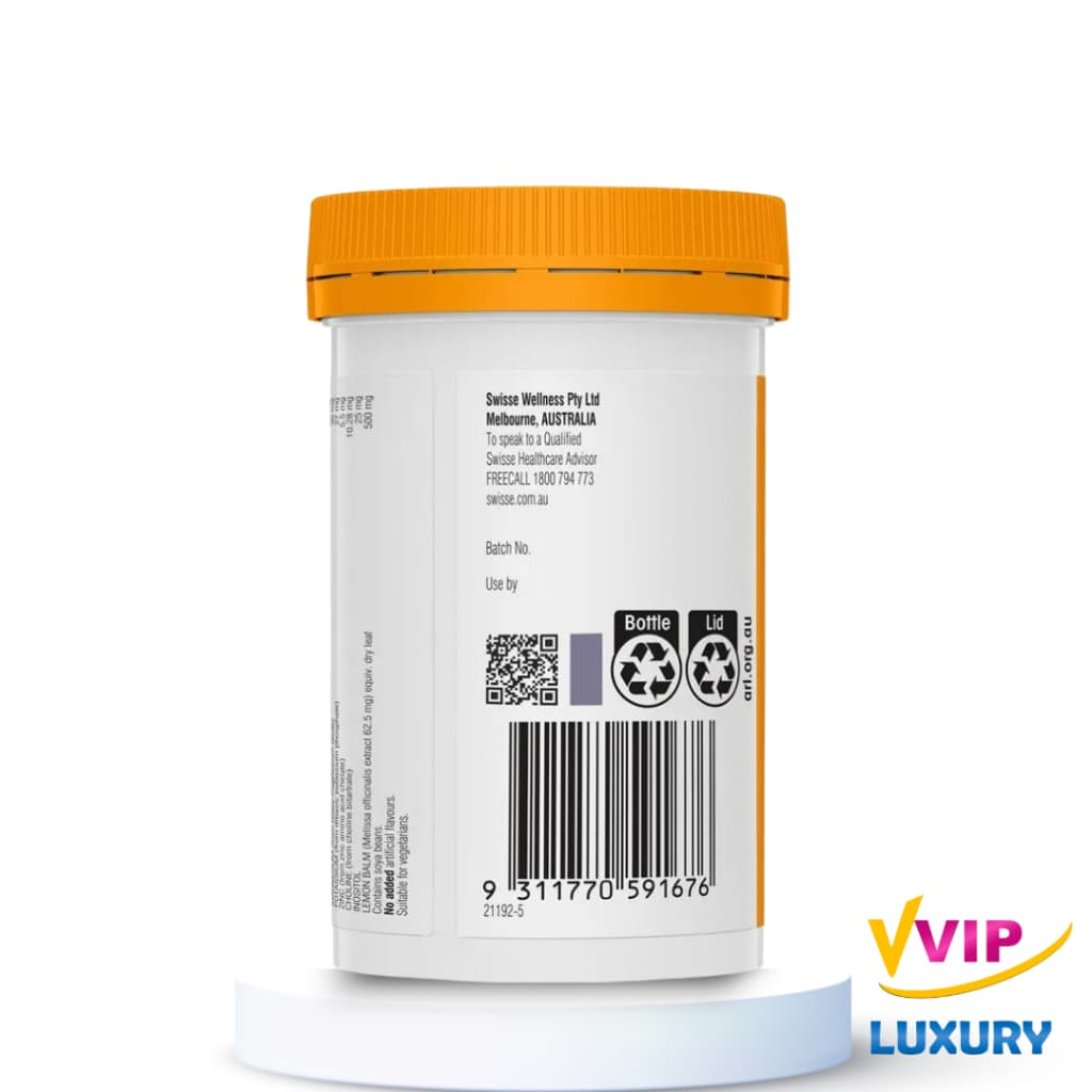 exp08/2027 วิตามินบีรวม Swisse Ultiboost Mega B + 60 Tablets รูปที่ 4