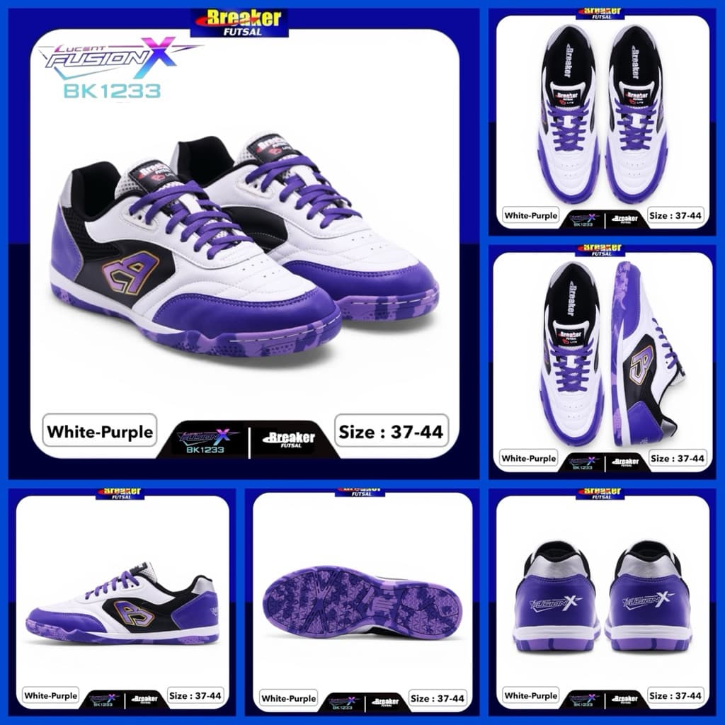 BREAKER FUTSAL รองเท้าฟุตซอล รุ่น Lucent Fusion X BK1233 รูปที่ 5
